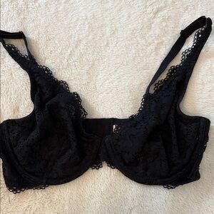 Dobreva Chic Black Lace Underwire Bra, size 36D